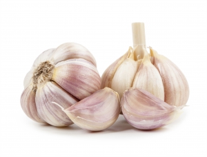 garlic isolated on white background.